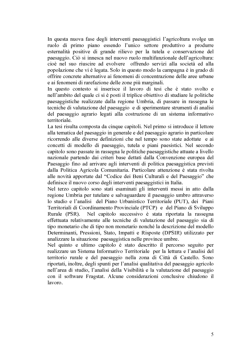 Anteprima della tesi: Il paesaggio agrario e le politiche paesaggistiche della regione Umbria, Pagina 2