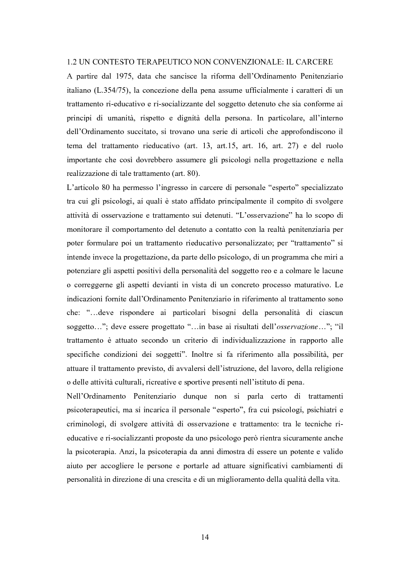 Anteprima della tesi: L'arte terapia in carcere: valenze terapeutiche e risocializzanti, Pagina 10