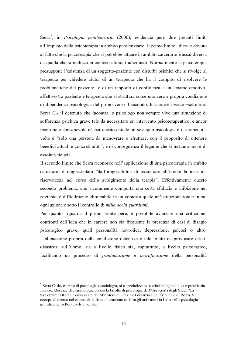 Anteprima della tesi: L'arte terapia in carcere: valenze terapeutiche e risocializzanti, Pagina 11