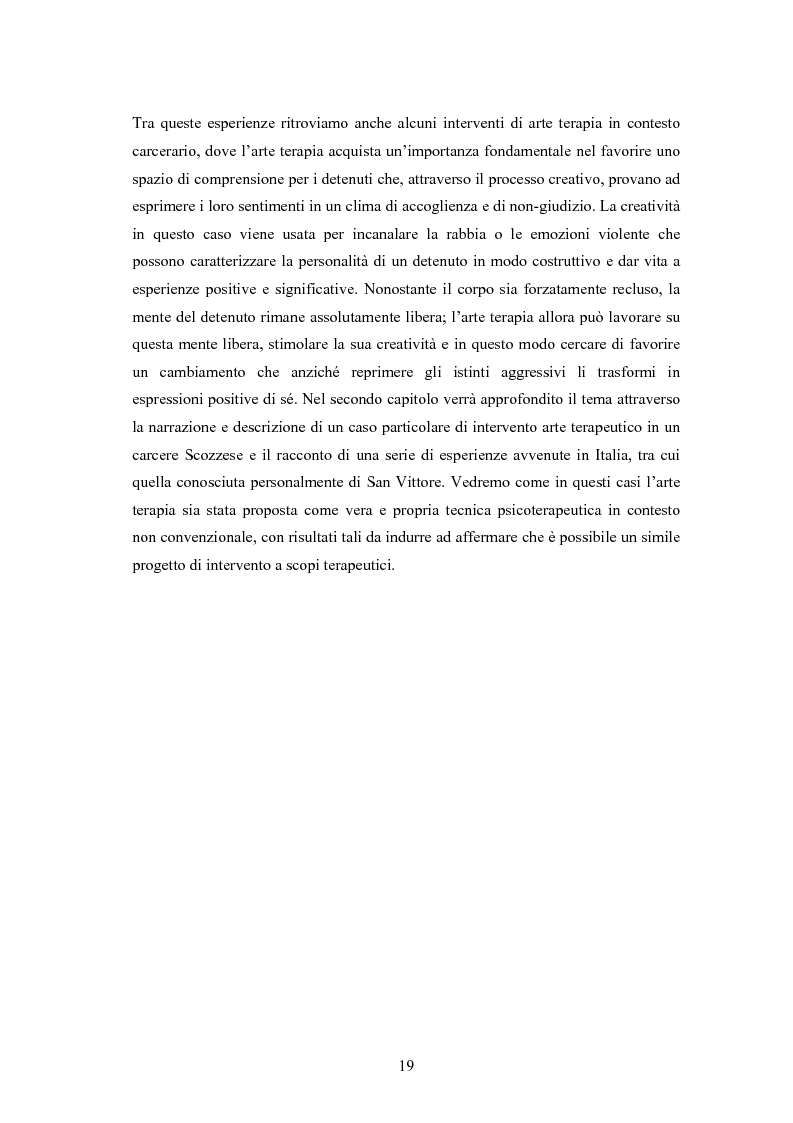 Anteprima della tesi: L'arte terapia in carcere: valenze terapeutiche e risocializzanti, Pagina 15