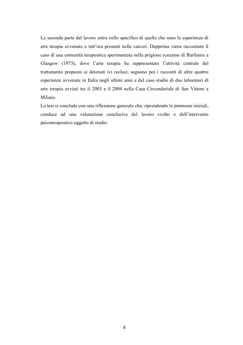 Anteprima della tesi: L'arte terapia in carcere: valenze terapeutiche e risocializzanti, Pagina 4