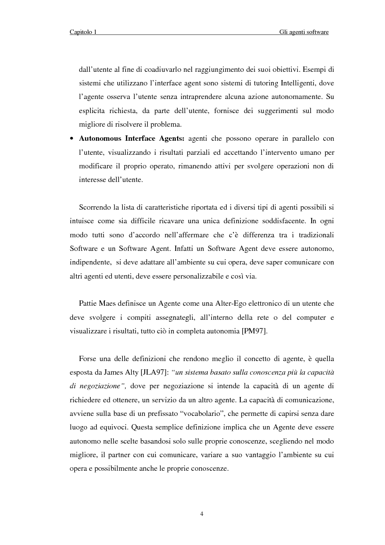 Anteprima della tesi: Il sistema EDGES: un sistema distribuito di agenti per la ricerca ed il filtraggio di informazioni in Internet, Pagina 8