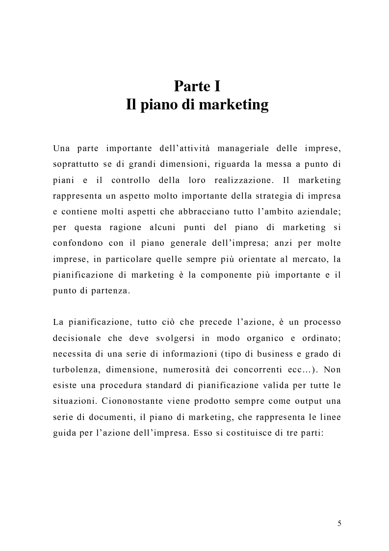 Anteprima della tesi: Il piano di Marketing: sviluppo e attuazione - Il caso Mungo, Pagina 2
