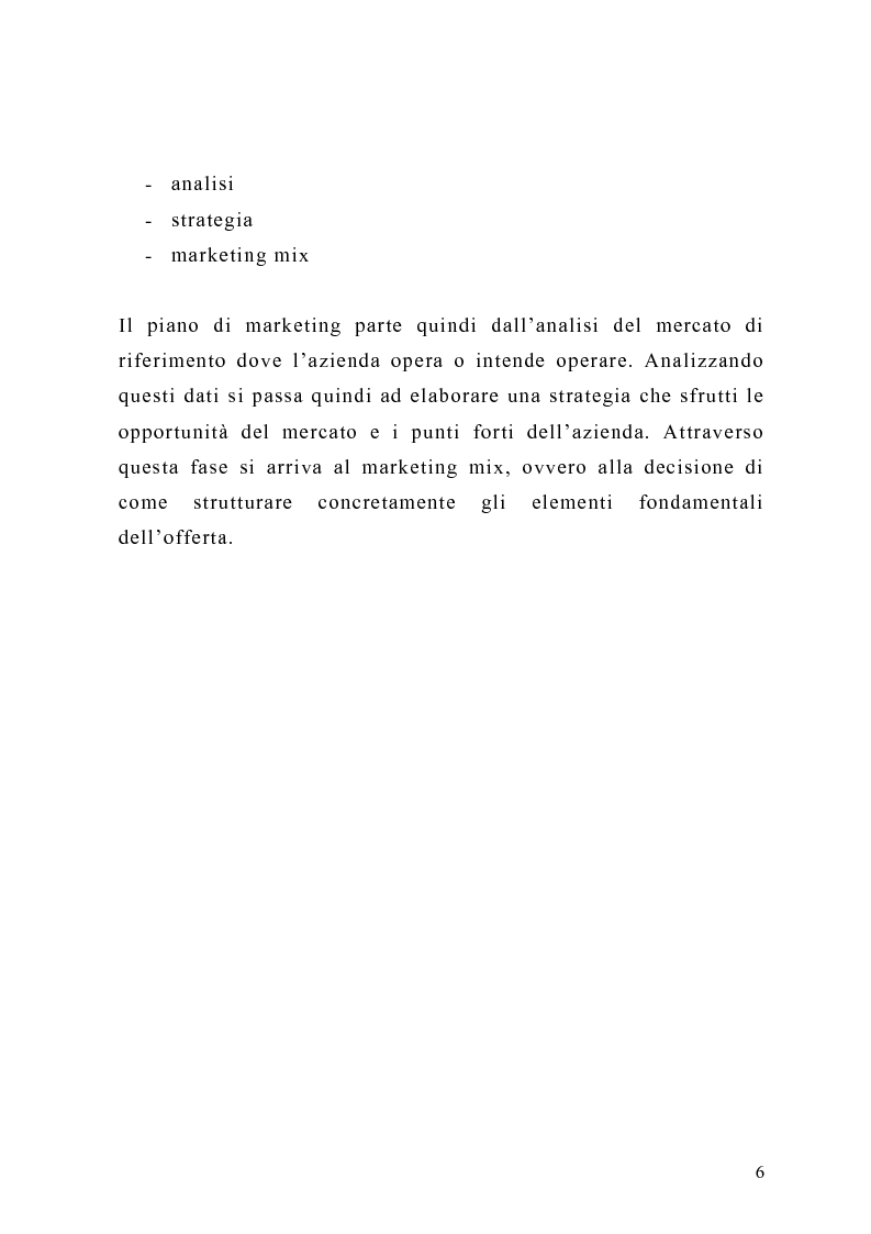 Anteprima della tesi: Il piano di Marketing: sviluppo e attuazione - Il caso Mungo, Pagina 3