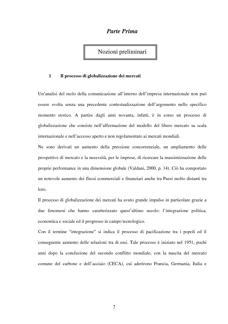 Anteprima della tesi: La comunicazione di marketing delle imprese internazionali, Pagina 4