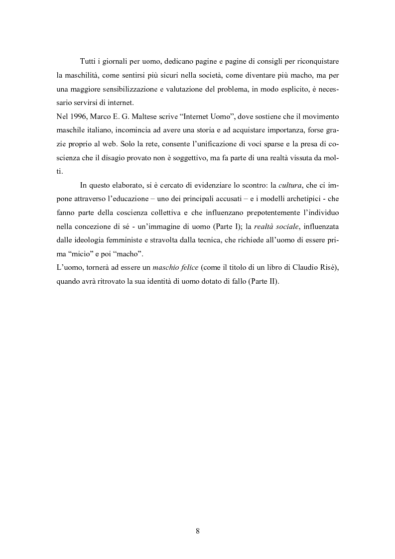 Anteprima della tesi: Gli uomini... il secondo sesso? Considerazioni mascoliniste sulla condizione dell'uomo, Pagina 2