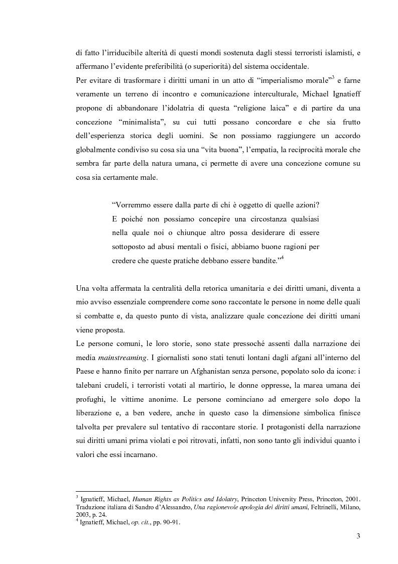 Anteprima della tesi: Enduring Freedom. Retorica umanitaria e spersonalizzazione nella nuova guerra in Afghanistan, Pagina 3
