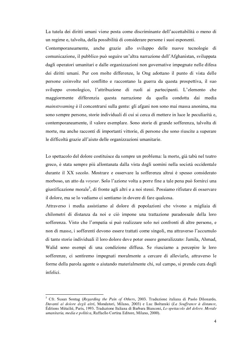 Anteprima della tesi: Enduring Freedom. Retorica umanitaria e spersonalizzazione nella nuova guerra in Afghanistan, Pagina 4