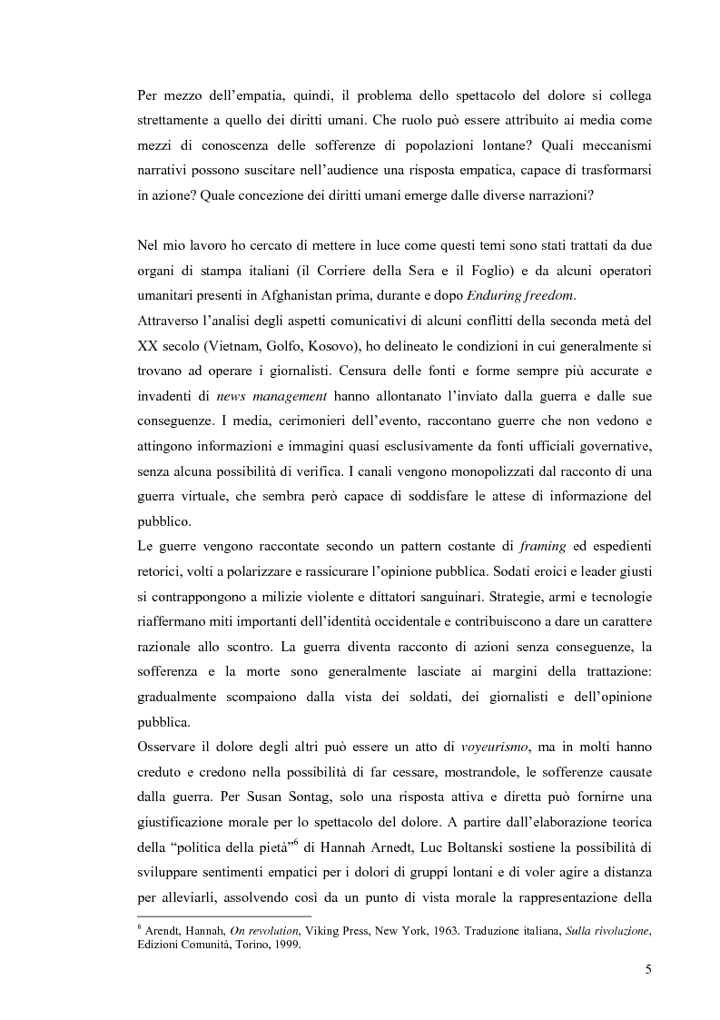 Anteprima della tesi: Enduring Freedom. Retorica umanitaria e spersonalizzazione nella nuova guerra in Afghanistan, Pagina 5