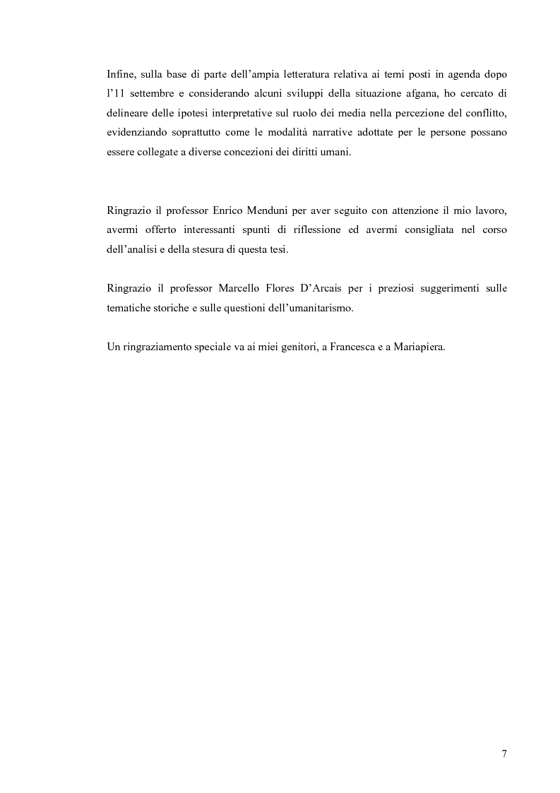 Anteprima della tesi: Enduring Freedom. Retorica umanitaria e spersonalizzazione nella nuova guerra in Afghanistan, Pagina 7