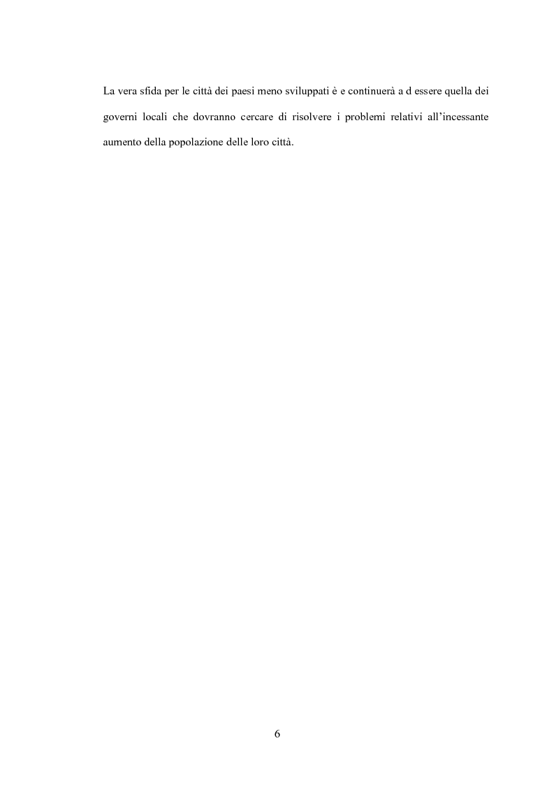 Anteprima della tesi: Il processo di urbanizzazione nei paesi meno sviluppati, Pagina 3