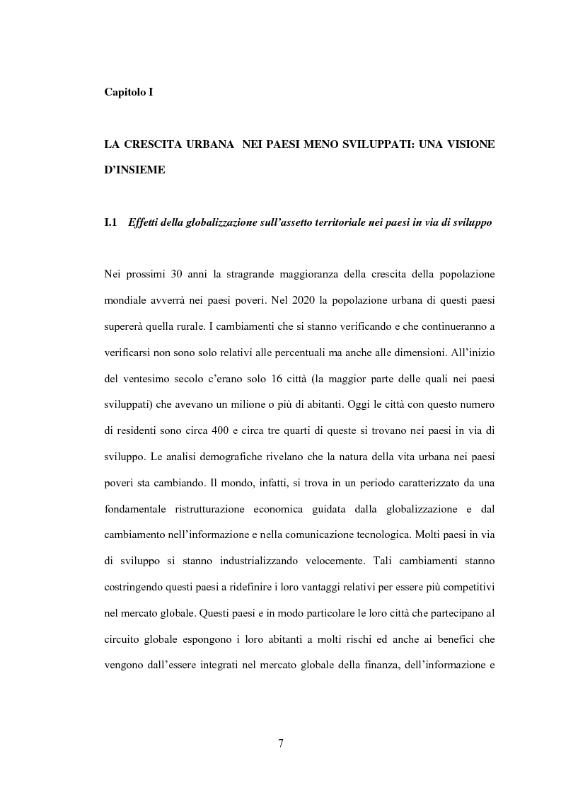 Anteprima della tesi: Il processo di urbanizzazione nei paesi meno sviluppati, Pagina 4