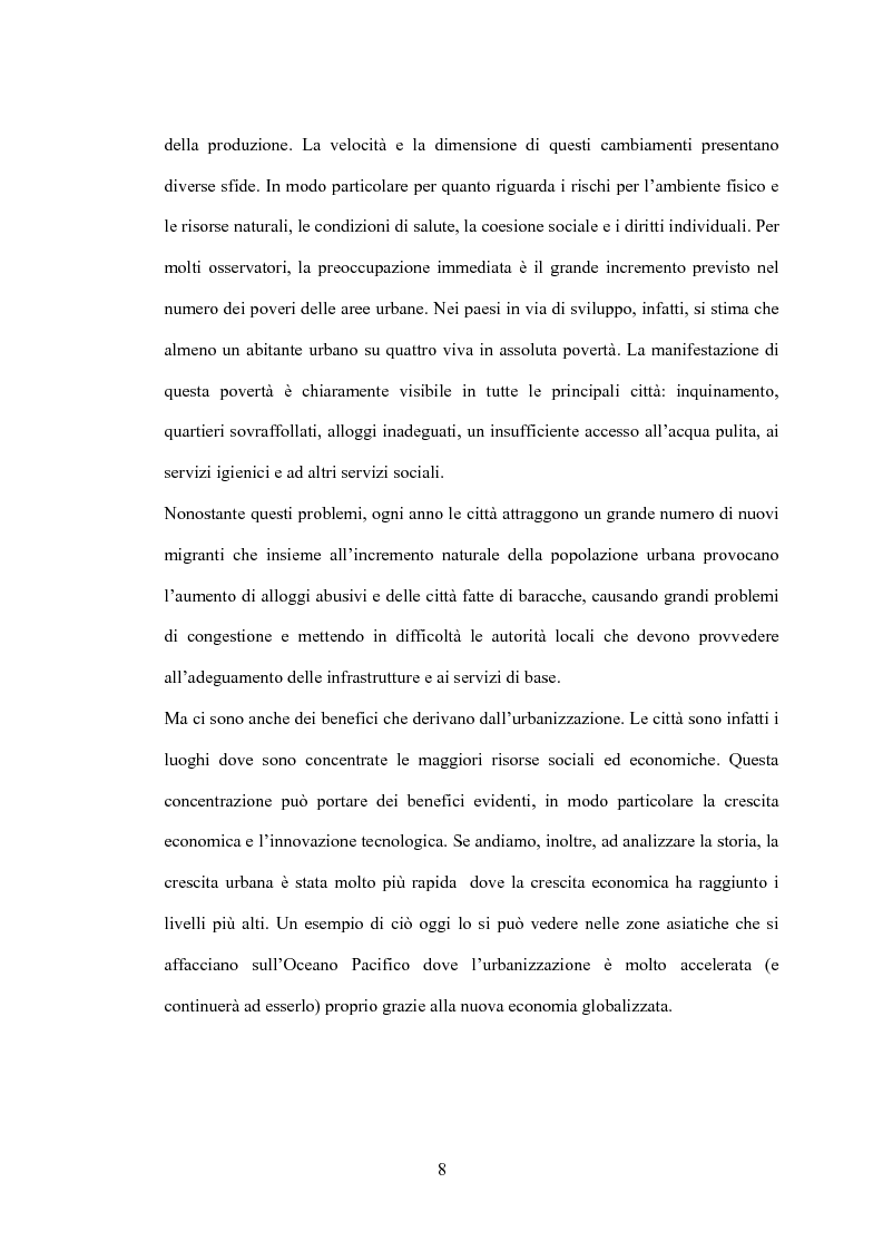 Anteprima della tesi: Il processo di urbanizzazione nei paesi meno sviluppati, Pagina 5