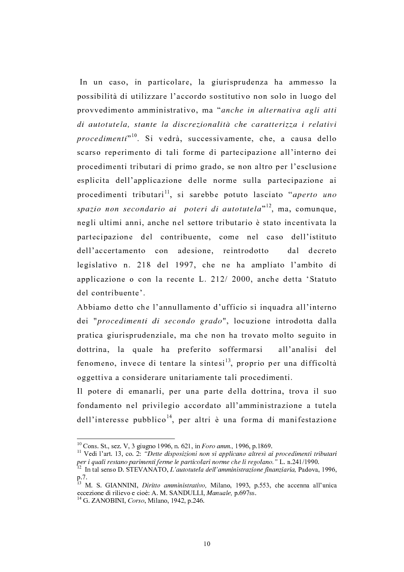 Anteprima della tesi: L'autotutela nel diritto tributario con particolare riguardo alla posizione soggettiva del contribuente, Pagina 5