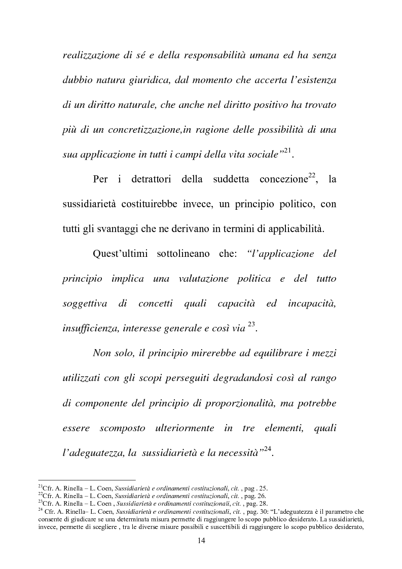 Anteprima della tesi: Il principio di sussidiarietà nel sistema delle autonomie locali, Pagina 14
