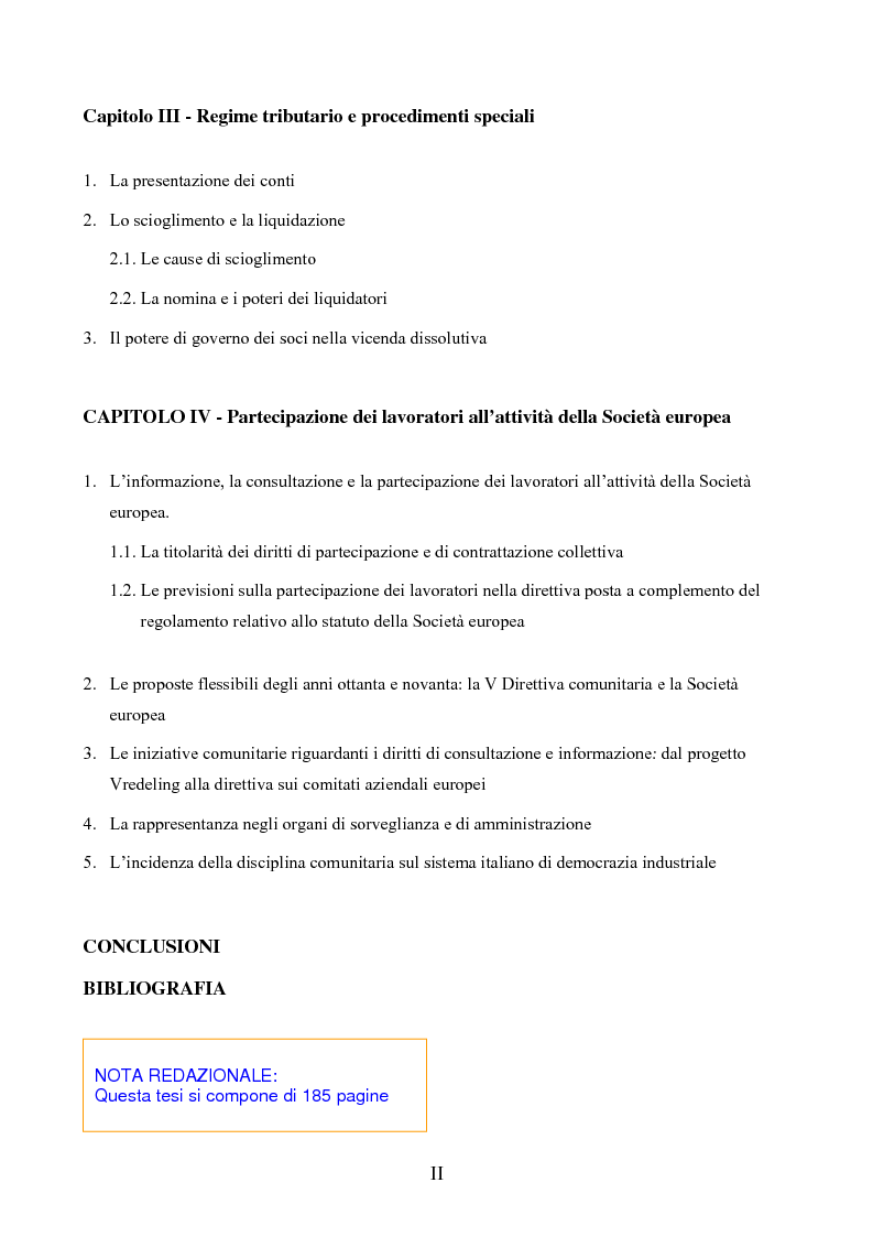 Indice della tesi: La società europea, Pagina 2