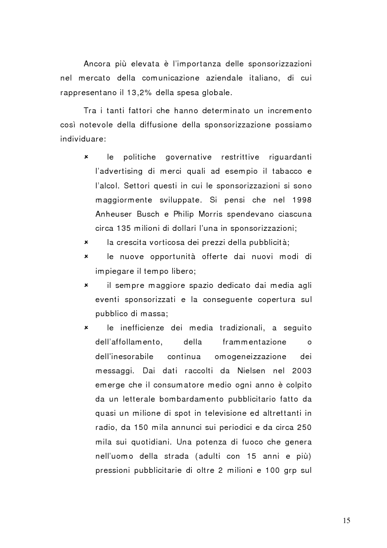 Anteprima della tesi: La sponsorizzazione di eventi musicali: un efficace strumento di comunicazione commerciale, Pagina 10