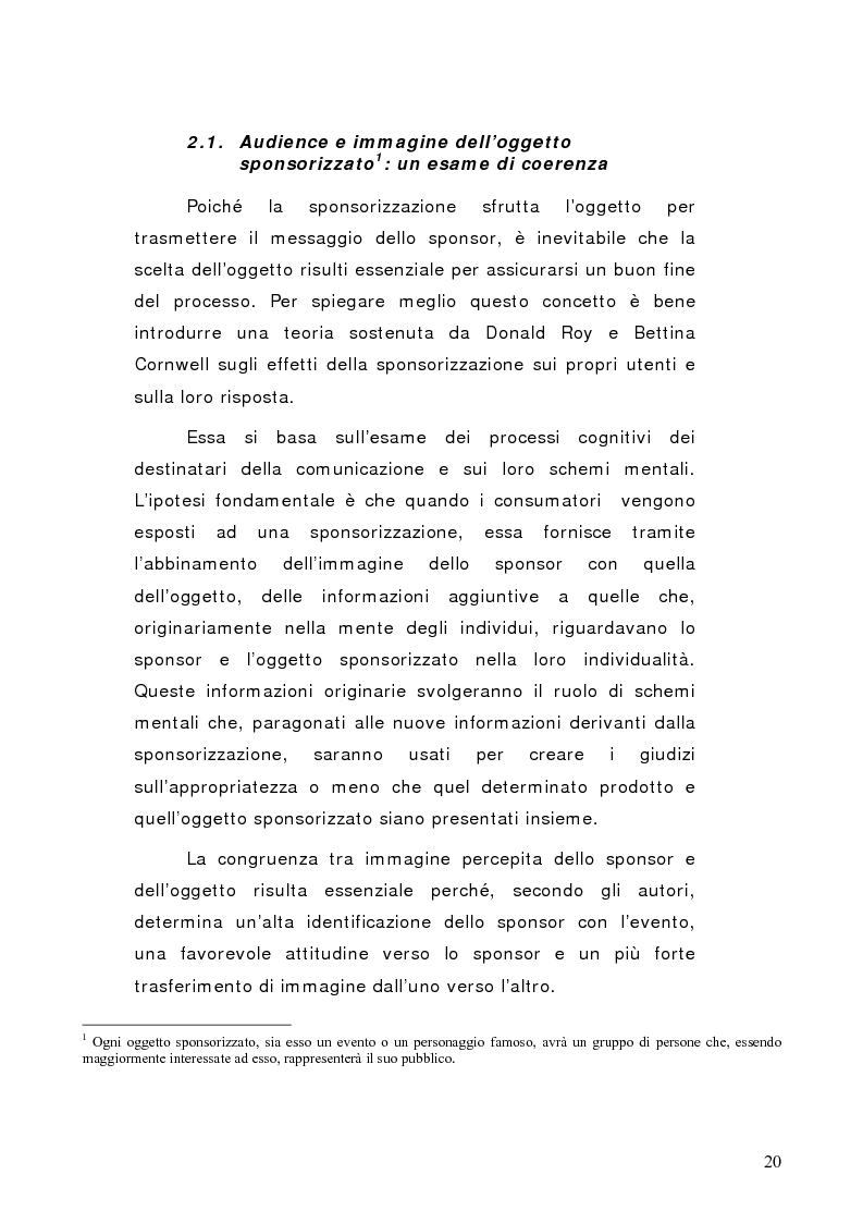 Anteprima della tesi: La sponsorizzazione di eventi musicali: un efficace strumento di comunicazione commerciale, Pagina 15