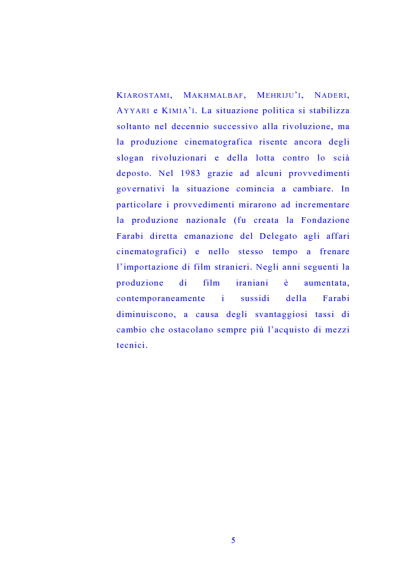 Anteprima della tesi: Il cinema di Abbas Kiarostami, Pagina 4