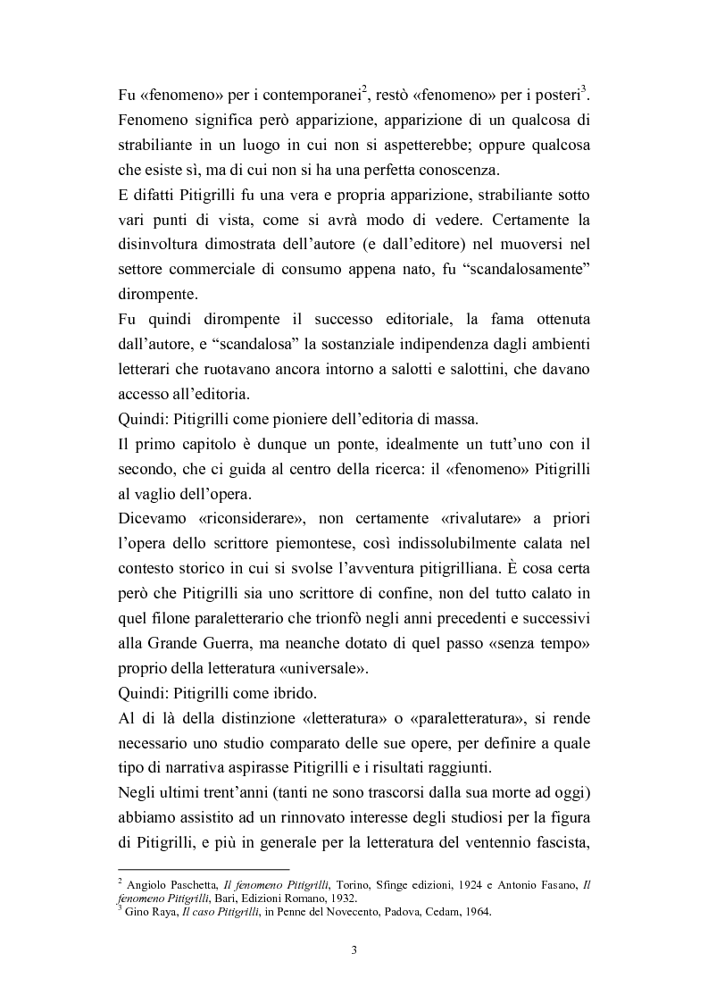 Anteprima della tesi: A onor del vero. Pitigrilli: scrittore anti sublime. Viaggio nella vita e nelle opere di un autore controverso, Pagina 3