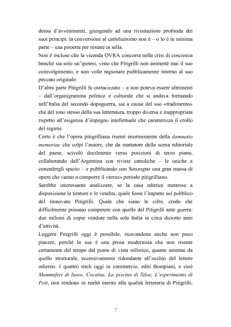 Anteprima della tesi: A onor del vero. Pitigrilli: scrittore anti sublime. Viaggio nella vita e nelle opere di un autore controverso, Pagina 7