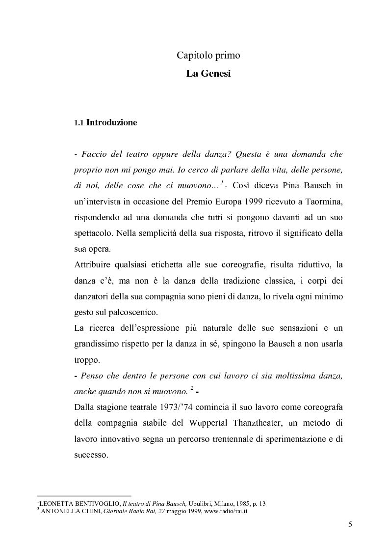 Anteprima della tesi: Café Muller di Pina Bausch. Analisi critica, Pagina 3