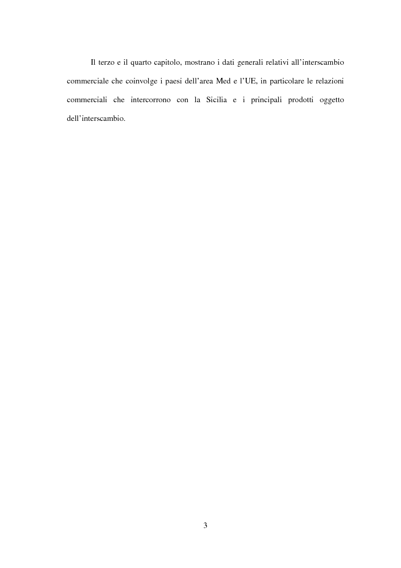 Anteprima della tesi: La Sicilia e le economie mediterranee - Prospettive in relazione al partenariato euromediterraneo, Pagina 3