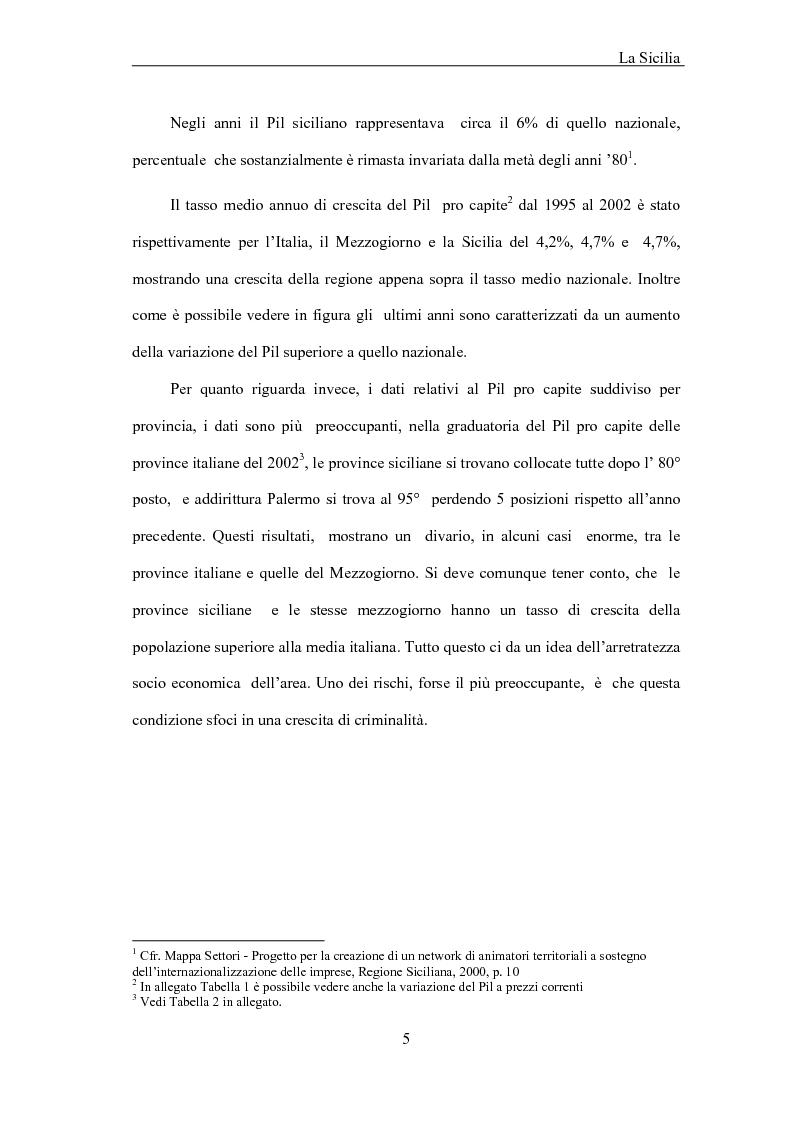 Anteprima della tesi: La Sicilia e le economie mediterranee - Prospettive in relazione al partenariato euromediterraneo, Pagina 5