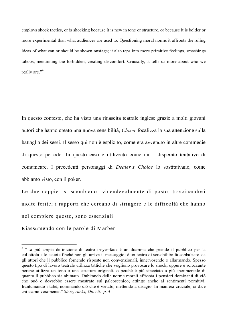 Anteprima della tesi: Il teatro di Patrick Marber, Pagina 5