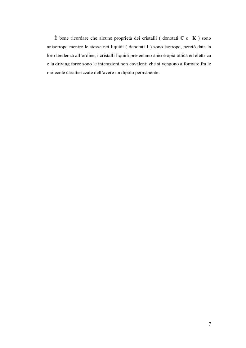 Anteprima della tesi: Sintesi e Caratterizzazione Mediante Diffrattometria a Raggi X su Polveri Cristalline a Temperatura Variabile di Nuovi Materiali Liquido-Cristallini, Pagina 2