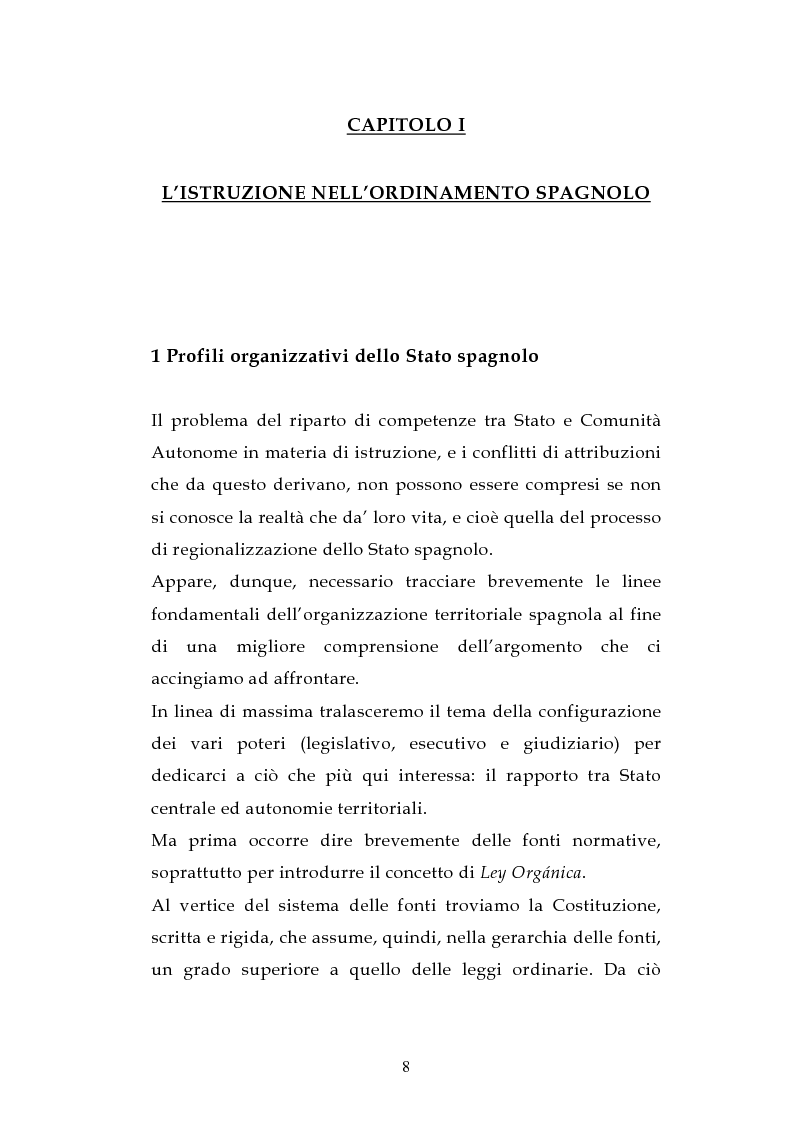 Anteprima della tesi: L'ordinamento dell'istruzione in Italia e in Spagna, Pagina 5