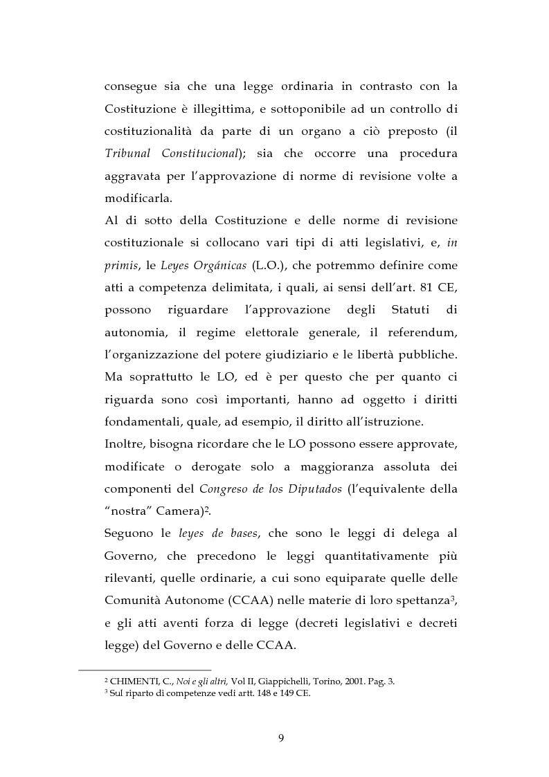 Anteprima della tesi: L'ordinamento dell'istruzione in Italia e in Spagna, Pagina 6