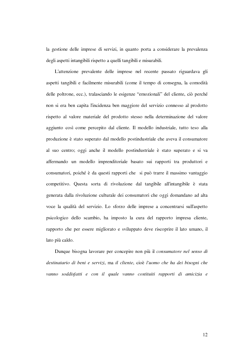 Anteprima della tesi: La soddisfazione del consumatore nelle imprese di pubblici servizi: il caso dei trasporti, Pagina 12