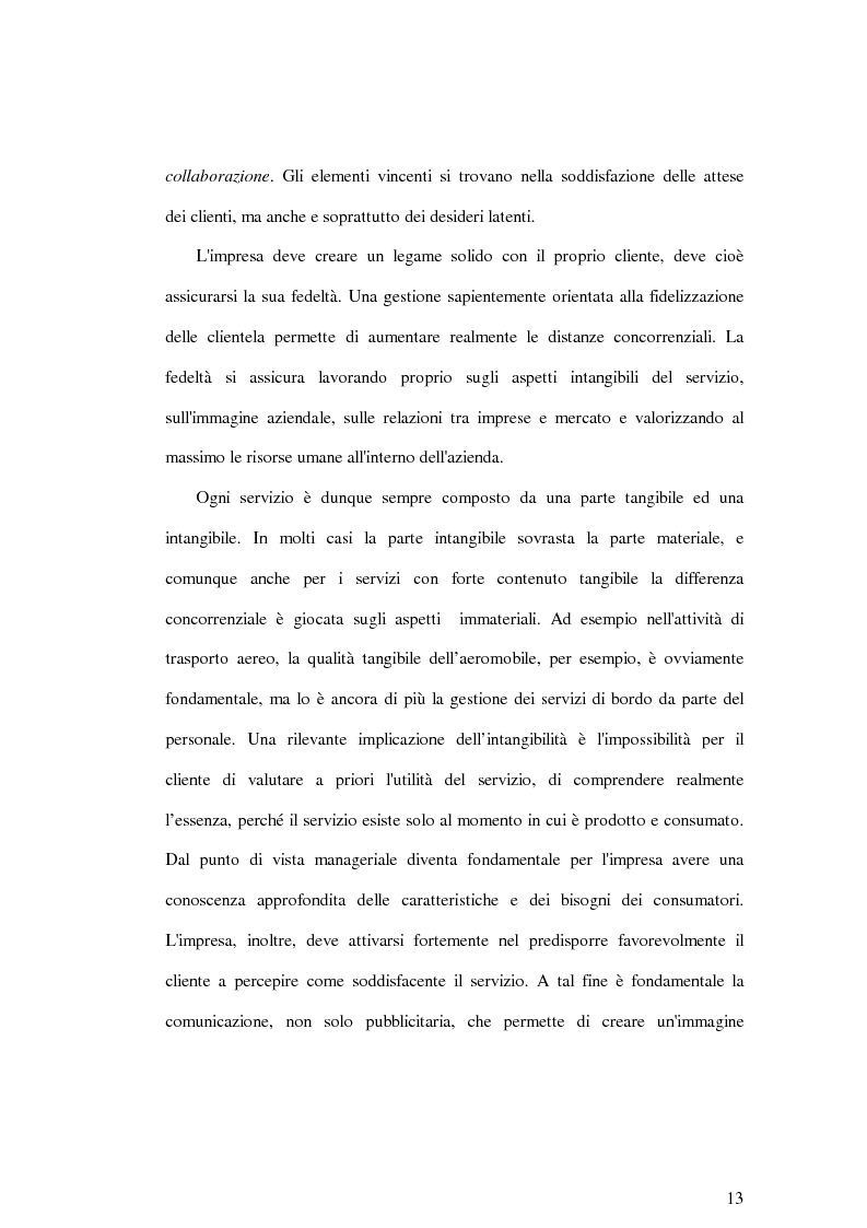 Anteprima della tesi: La soddisfazione del consumatore nelle imprese di pubblici servizi: il caso dei trasporti, Pagina 13