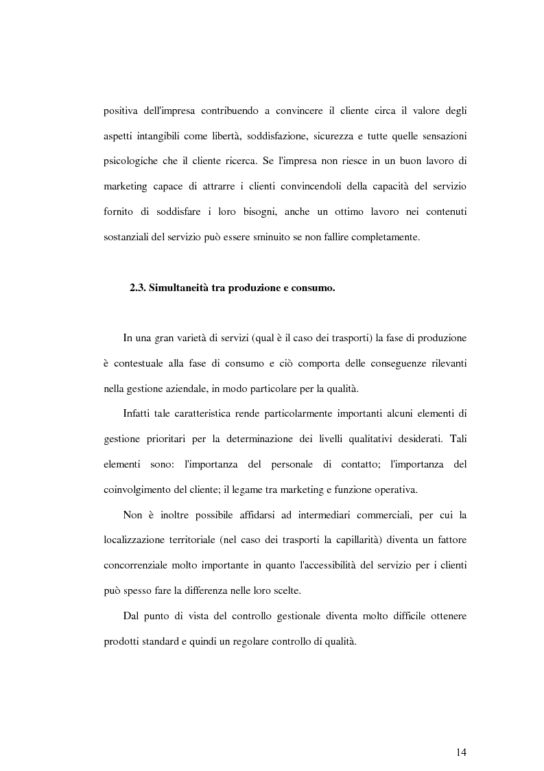 Anteprima della tesi: La soddisfazione del consumatore nelle imprese di pubblici servizi: il caso dei trasporti, Pagina 14