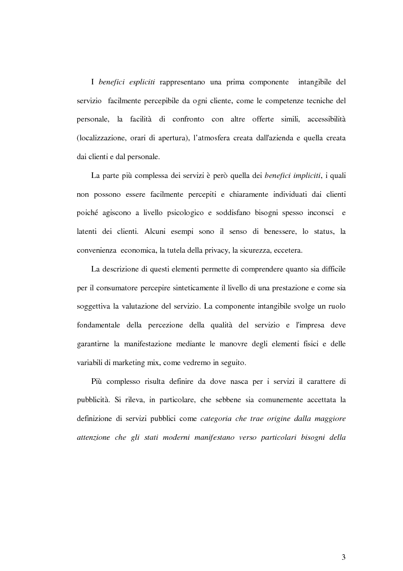 Anteprima della tesi: La soddisfazione del consumatore nelle imprese di pubblici servizi: il caso dei trasporti, Pagina 3