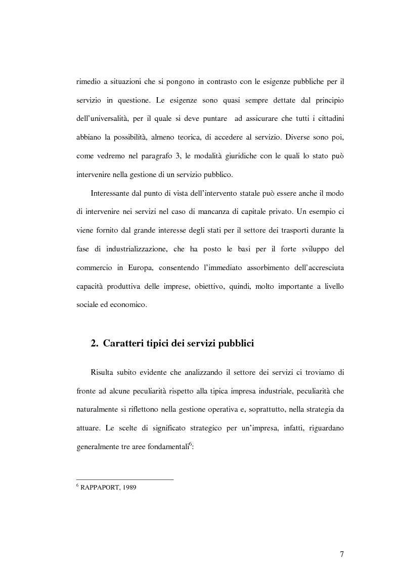 Anteprima della tesi: La soddisfazione del consumatore nelle imprese di pubblici servizi: il caso dei trasporti, Pagina 7