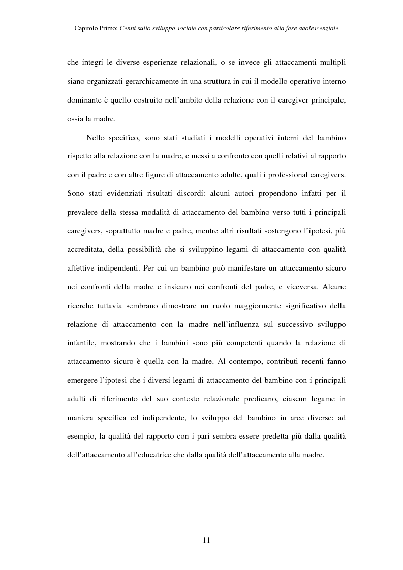 Anteprima della tesi: Adolescenti allontanati dalla famiglia: tra disagio e capacità di ''resilienza'', Pagina 11