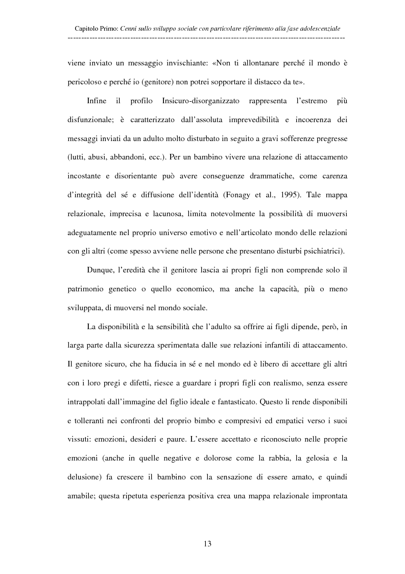 Anteprima della tesi: Adolescenti allontanati dalla famiglia: tra disagio e capacità di ''resilienza'', Pagina 13