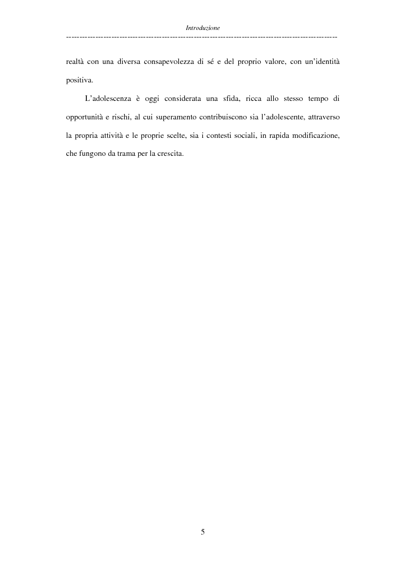 Anteprima della tesi: Adolescenti allontanati dalla famiglia: tra disagio e capacità di ''resilienza'', Pagina 5