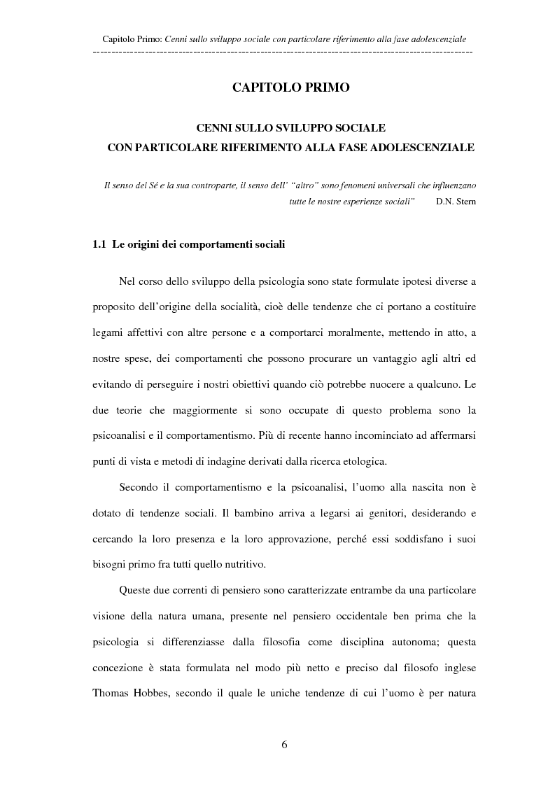 Anteprima della tesi: Adolescenti allontanati dalla famiglia: tra disagio e capacità di ''resilienza'', Pagina 6