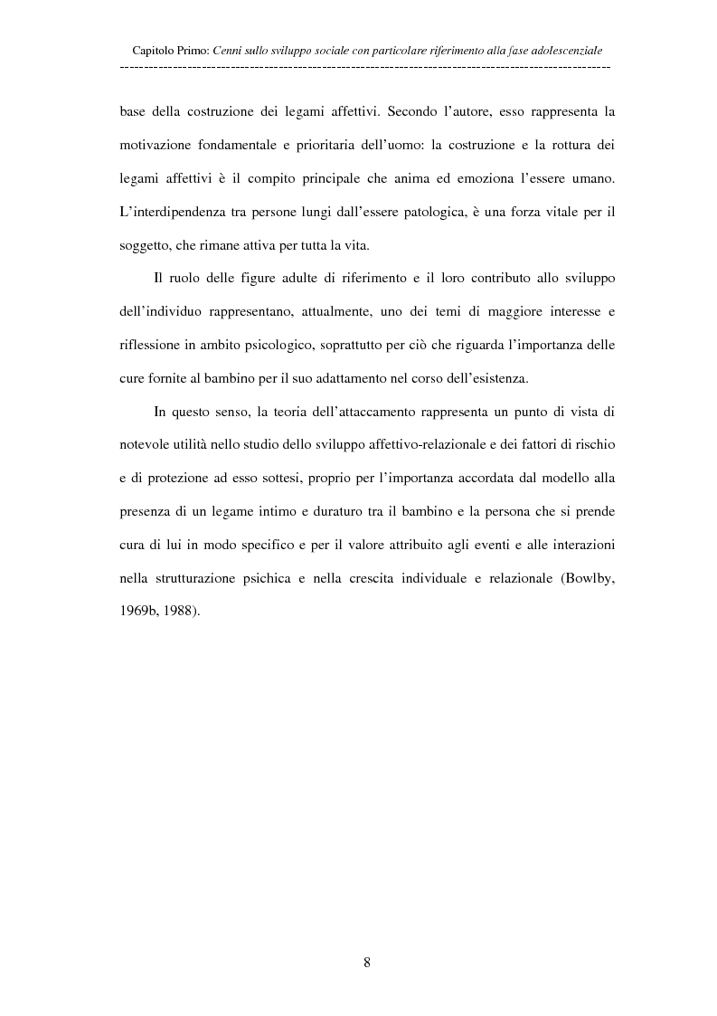 Anteprima della tesi: Adolescenti allontanati dalla famiglia: tra disagio e capacità di ''resilienza'', Pagina 8