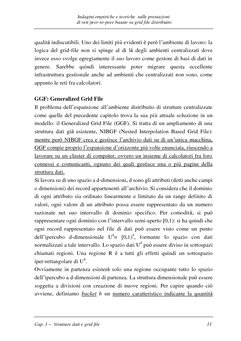Anteprima della tesi: Indagini empiriche e teoriche sulle prestazioni di reti peer-to-peer basate su grid-file distribuito, Pagina 10