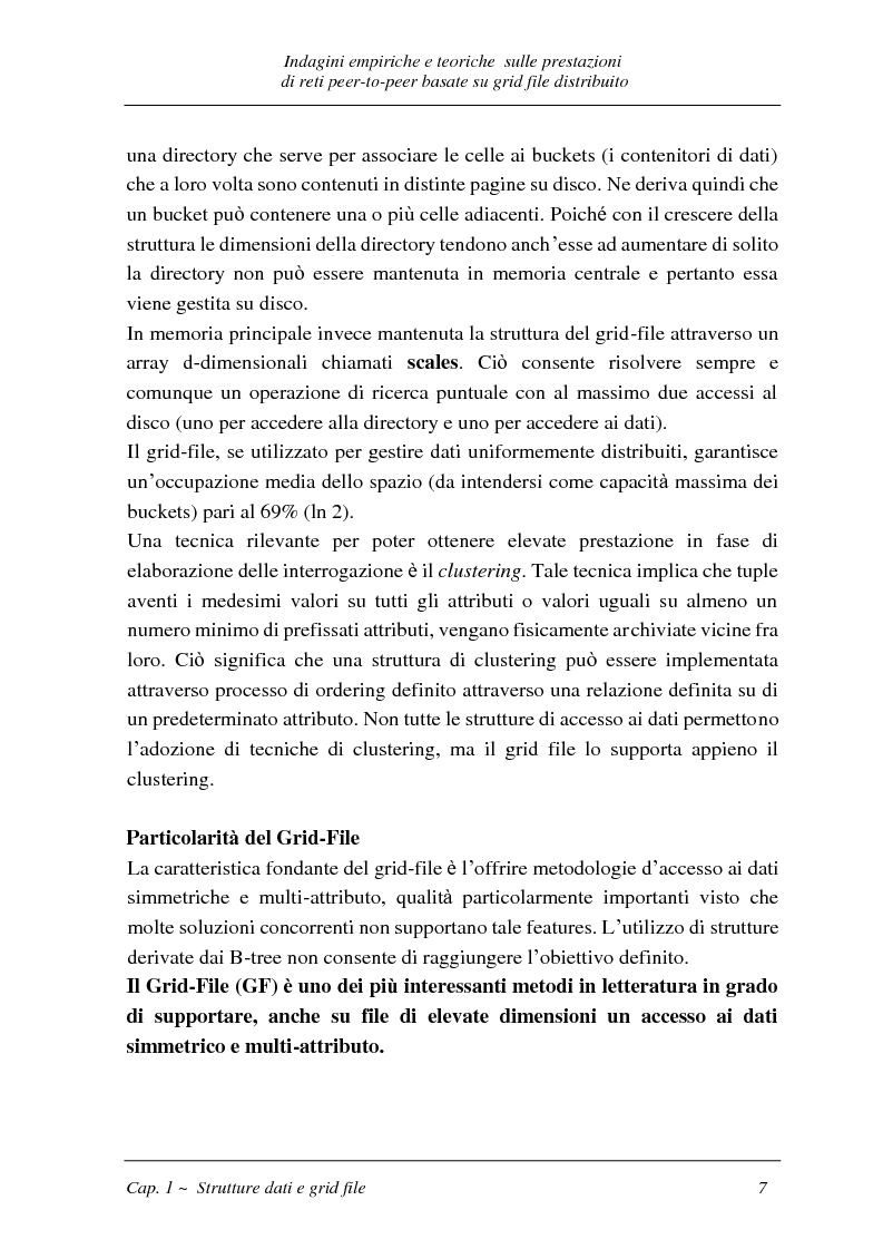 Anteprima della tesi: Indagini empiriche e teoriche sulle prestazioni di reti peer-to-peer basate su grid-file distribuito, Pagina 6