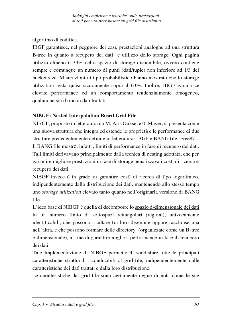 Anteprima della tesi: Indagini empiriche e teoriche sulle prestazioni di reti peer-to-peer basate su grid-file distribuito, Pagina 9
