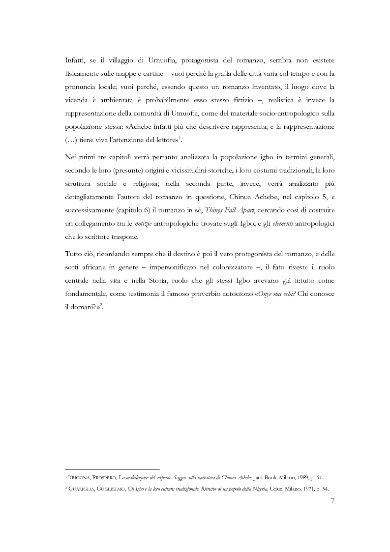 Anteprima della tesi: Chi conosce il domani? Il mondo Igbo attraverso Chinua Achebe, Pagina 2