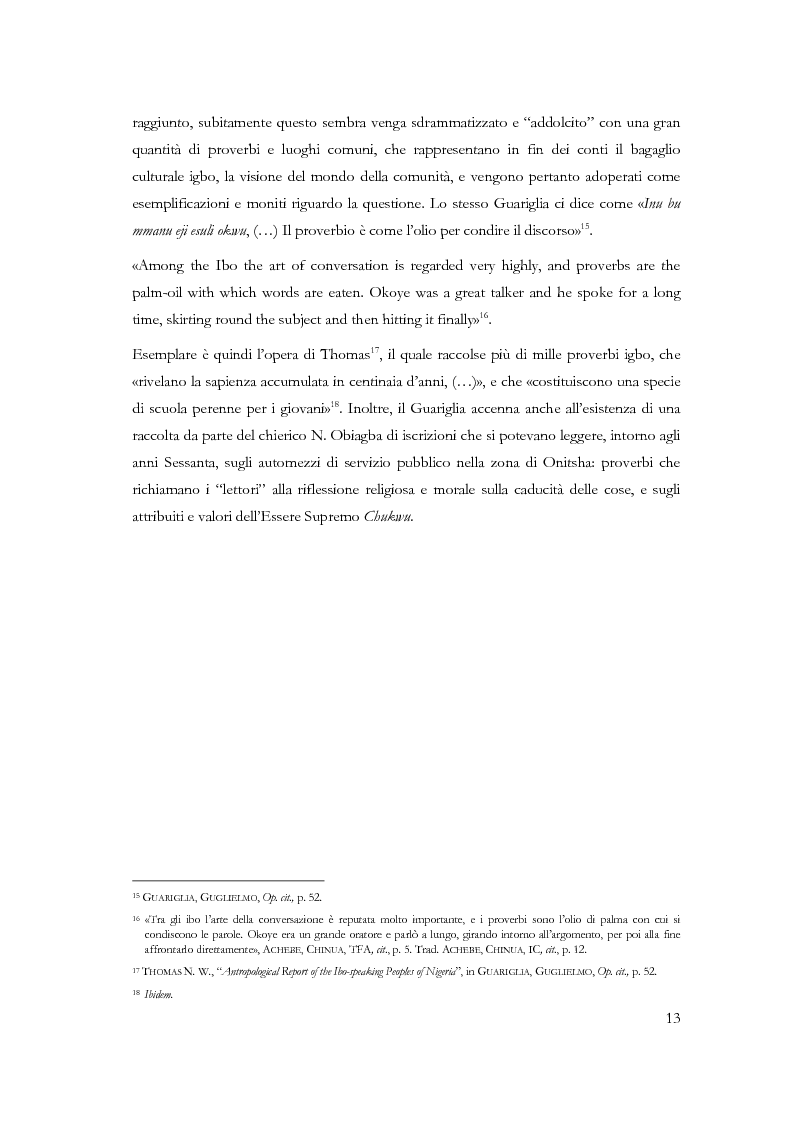 Anteprima della tesi: Chi conosce il domani? Il mondo Igbo attraverso Chinua Achebe, Pagina 8