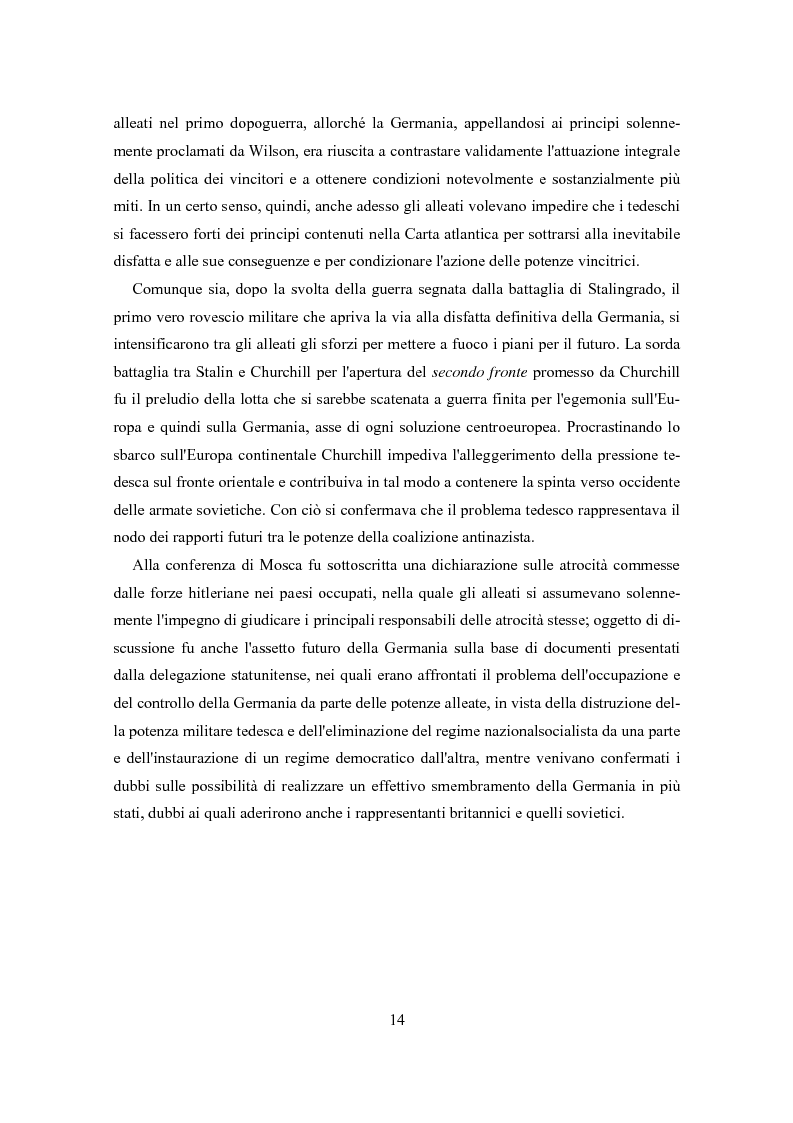 Anteprima della tesi: L'influenza degli Alleati nei processi costituenti della Germania postbellica: rapporti politico-militari sottesi all'elaborazione del Grundgesetz, Pagina 10