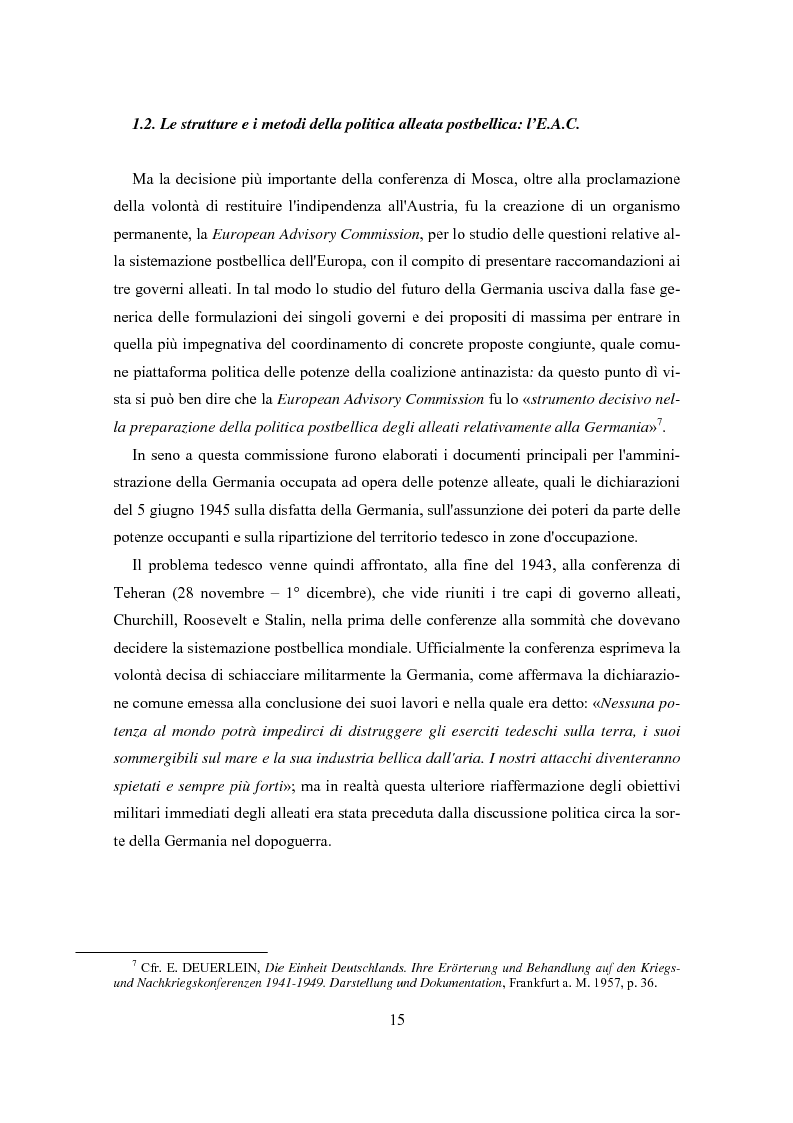 Anteprima della tesi: L'influenza degli Alleati nei processi costituenti della Germania postbellica: rapporti politico-militari sottesi all'elaborazione del Grundgesetz, Pagina 11