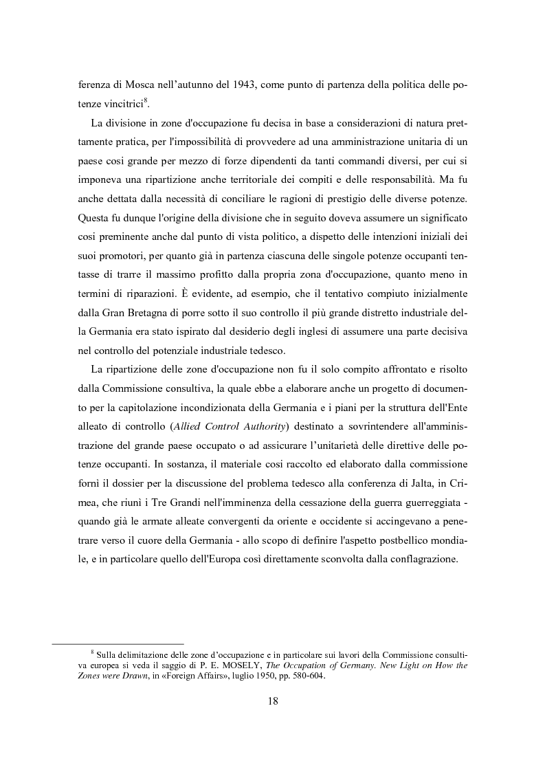 Anteprima della tesi: L'influenza degli Alleati nei processi costituenti della Germania postbellica: rapporti politico-militari sottesi all'elaborazione del Grundgesetz, Pagina 14
